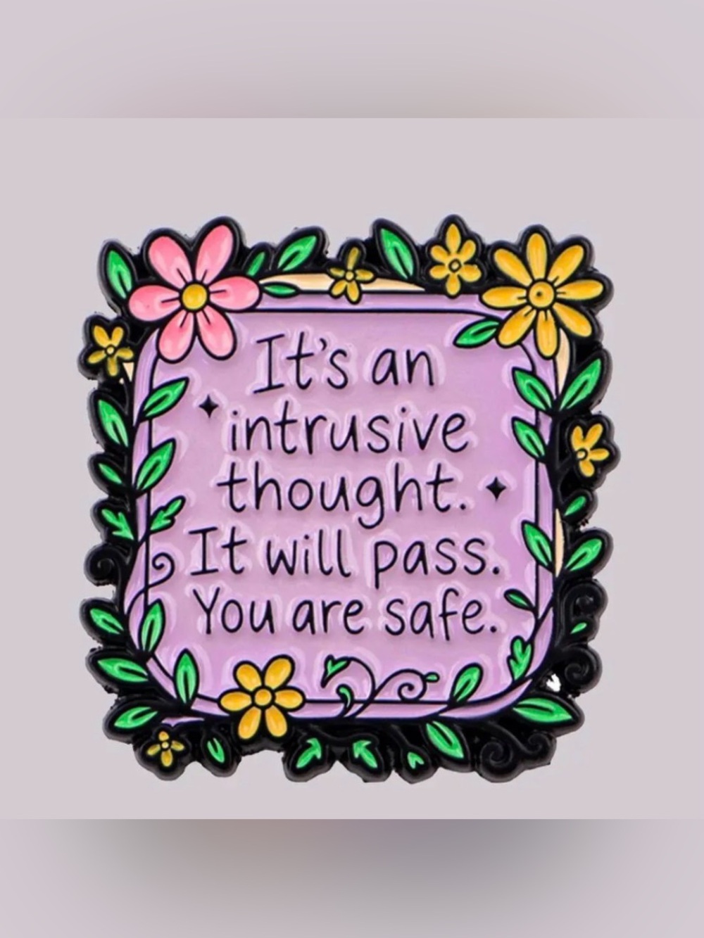 Purple Intrusive Thought Enamel Pin